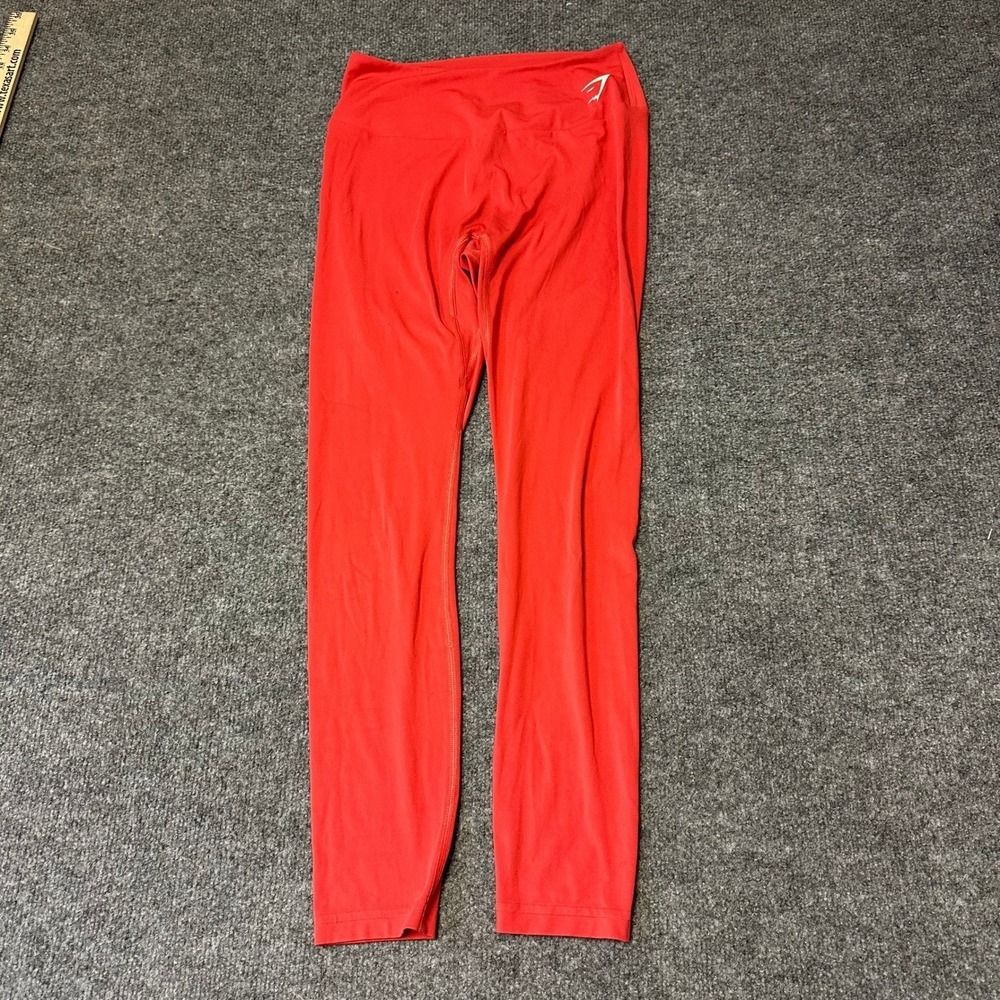 Gymshark Leggings Womens Size XS Red High Waisted Athletic Slim Fit